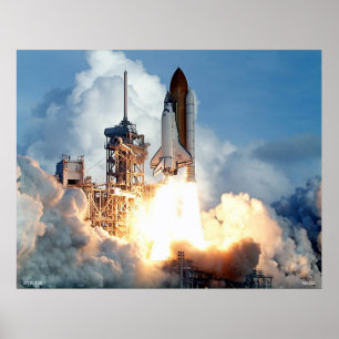 Launch of Space Shuttle STS-106 Poster