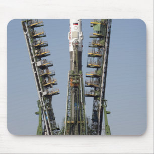 Launch scaffolding is raised into place mouse pad