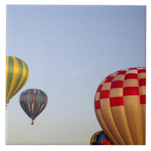 Launching hot air balloons ceramic tile