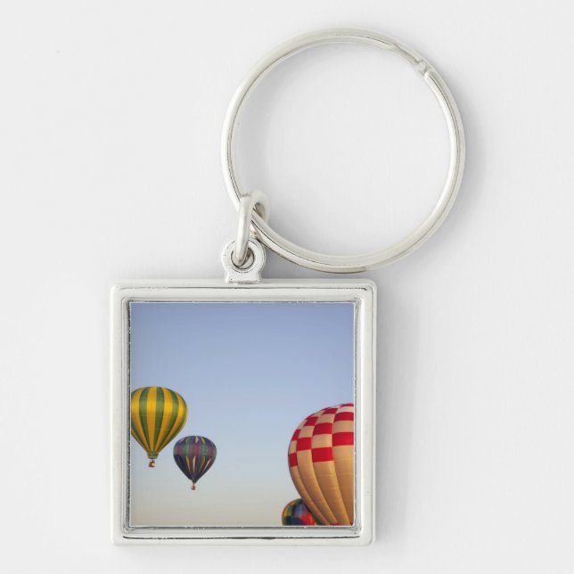 Launching hot air balloons key ring (Front)