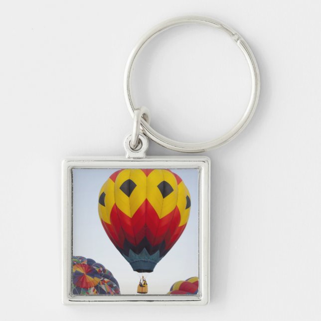 Launching hot air balloons key ring (Front)