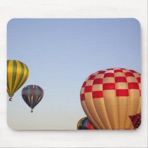 Launching hot air balloons mouse pad