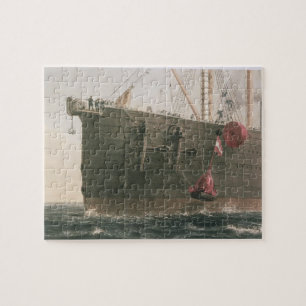 Launching the buoy, August 8th, 1865, marking the Jigsaw Puzzle