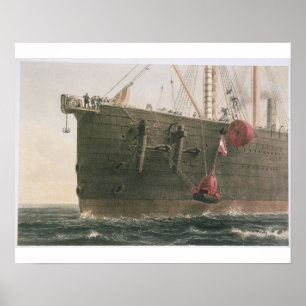 Launching the buoy, August 8th, 1865, marking the Poster