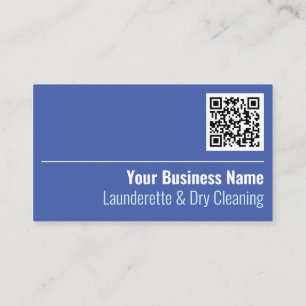 Launderette & Dry Cleaning QR Code Business Card