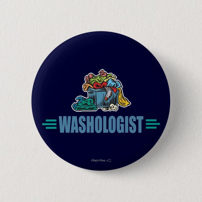 laundry 6 cm round badge (Front)