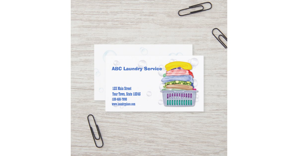 Laundry Business Card Zazzle