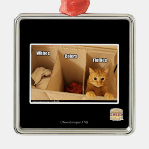 Laundry Cat Metal Tree Decoration