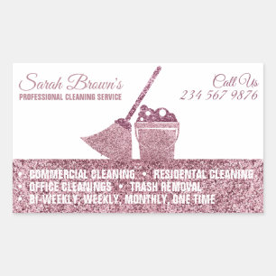 Laundry Cleaning Washing Janitorial Rectangular Sticker