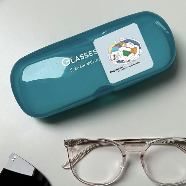 Laundry Day Cat Square Sticker (Creator Uploaded)