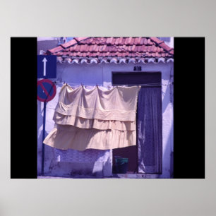 Laundry day in Portugal Poster
