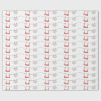 Laundry Day Lingerie Wrapping Paper