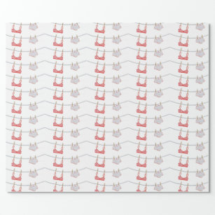 Delicate lingerie pattern Bridal Shower wrap Wrapping Paper