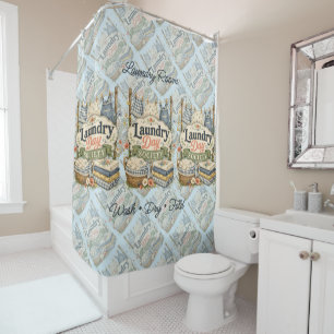 Laundry Day Society Cottagecore Florals Shower Curtain