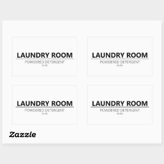 Laundry Detergent Label- Powder (for large bins) Rectangular Sticker