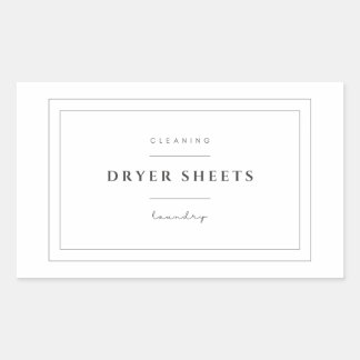 Laundry Dryer Sheets Label Stickers