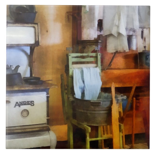 Laundry Drying in Kitchen Ceramic Tile (Front)