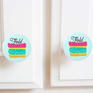 Laundry Folded Towels Ceramic Knob