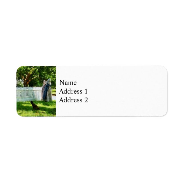 Laundry Hanging on Fence Return Address Label (Front)