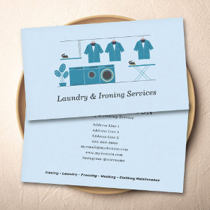 Laundry & Ironing Services Business Card