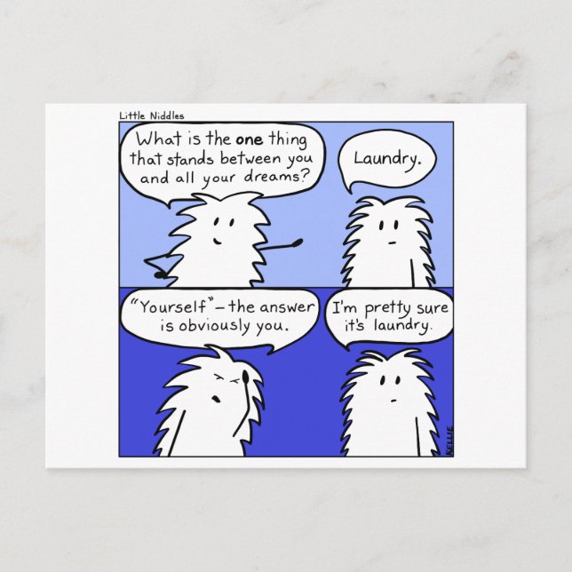 Laundry Little Niddles Postcard (Front)