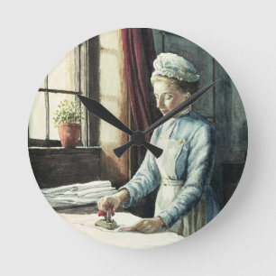 Laundry Maid, c.1880 Round Clock