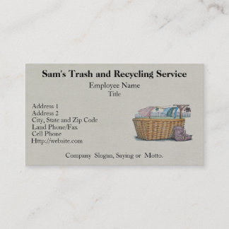 Laundry On Clothesline Business Card