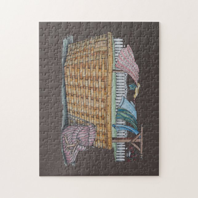 Laundry On Clothesline Jigsaw Puzzle (Vertical)