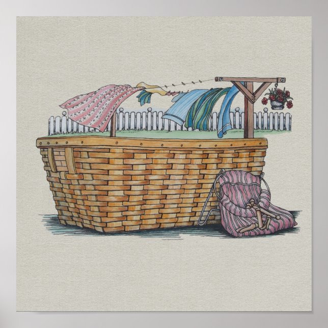 Laundry On Clothesline Poster (Front)