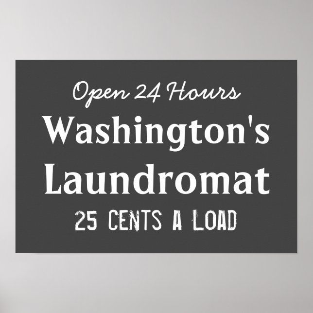 Laundry Room Chalkboard Laundromat Wall Art Gift (Front)