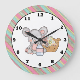 Laundry Room Mouse wall clock