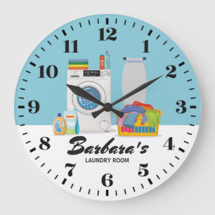 Laundry Room Personalizable Wall Clock