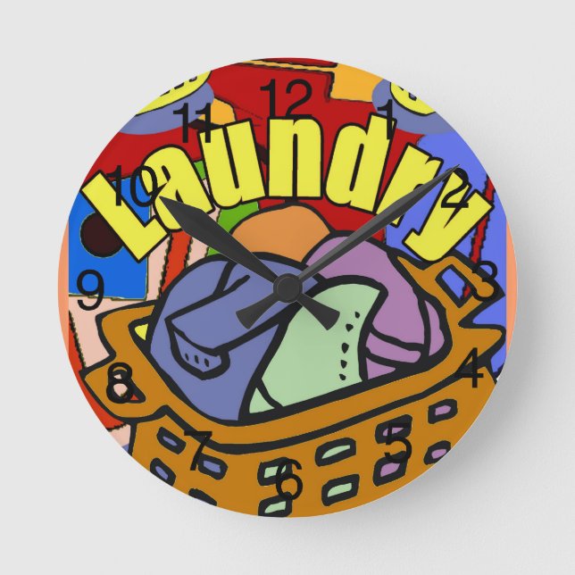 Laundry Room Round Clock (Front)