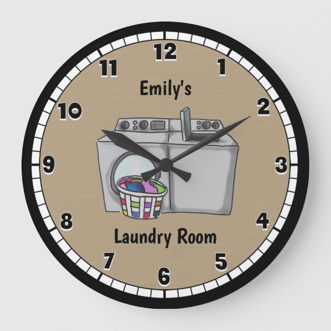Laundry Room Round Clock (Front)