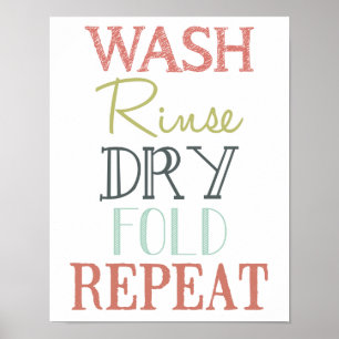 Laundry Room Subway Art Poster