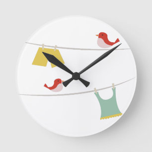 Laundry Round Clock