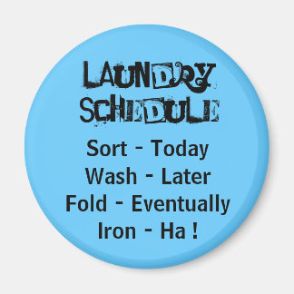 Laundry Schedule Magnet