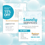 Laundry Services Flyer Template<br><div class="desc">Freshen up your business brand with a bright and engaging flyer for your laundromat and laundry services! This eye-catching professional design features washing machines, fluffy clean clothes, and bubbly cleaning icons. Highlight your top-tier services like ironing, folding, washing, drying, dry cleaning, and even convenient pick-up and drop-off options. Sweeten the...</div>