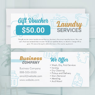 Laundry Services Laundromat Dry Clean Gift Voucher