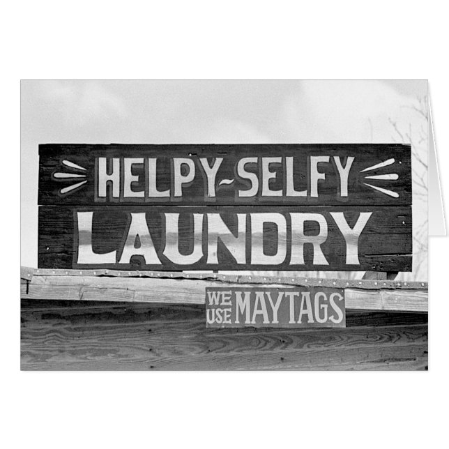 Laundry Sign, 1938 (Front Horizontal)
