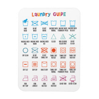 Laundry Symbol Guide Magnet