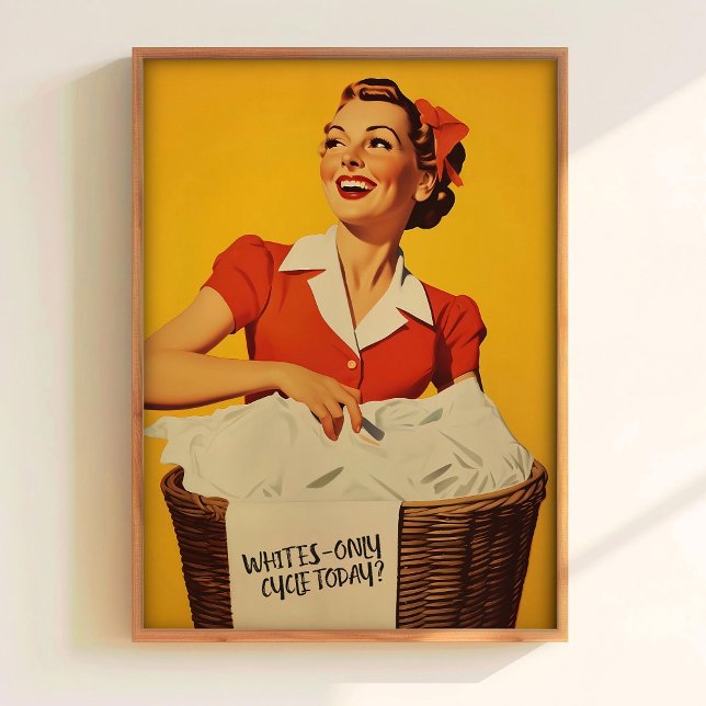 Laundry Wall Art Happy Housewife Art Print 50s Lau (Creator Uploaded)