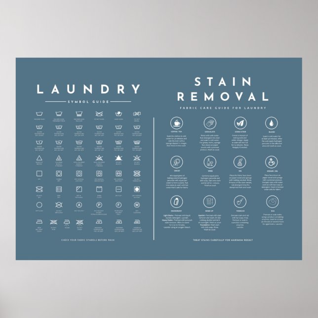 Laundry Wall Decor Symbols Sign (Front)