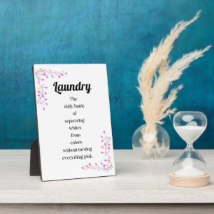 Laundry Wars The Daily Battle of Separating Whites Plaque