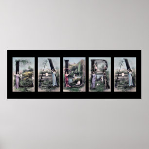 LAURA Alphabet Letter Name Art Poster