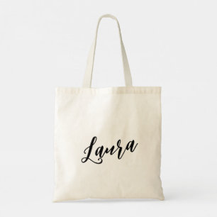 Laura Custom Script Design Tote Bag