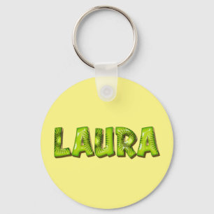 Laura Name Kiwi Design Schlüsselanhänger Key Ring