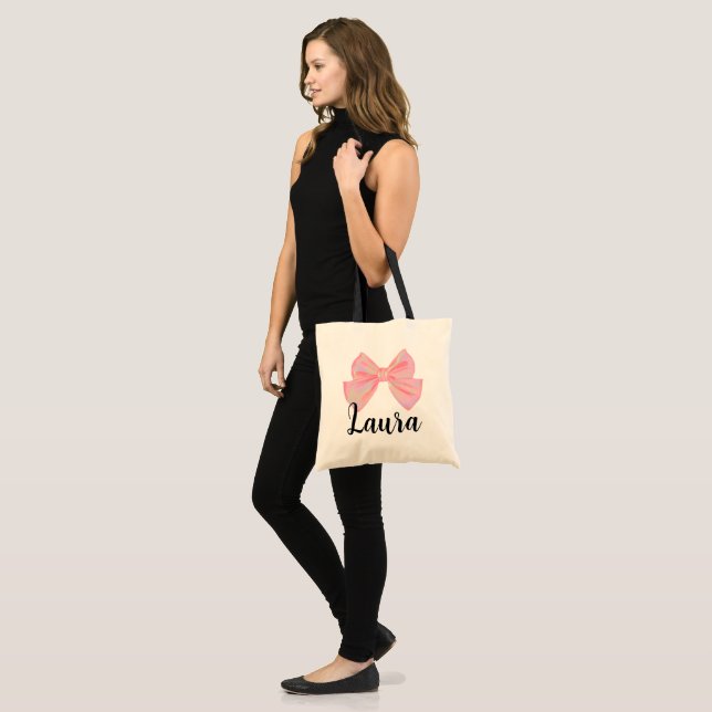 Laura Name Reveal Meaning Girl Bow Modern Bag Gift (Front (Model))