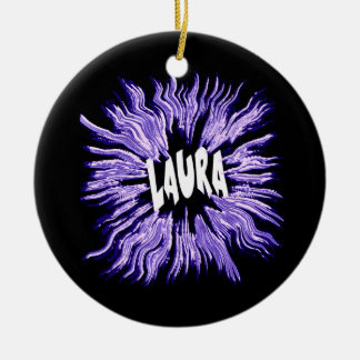 Laura Name Star Ceramic Ornament