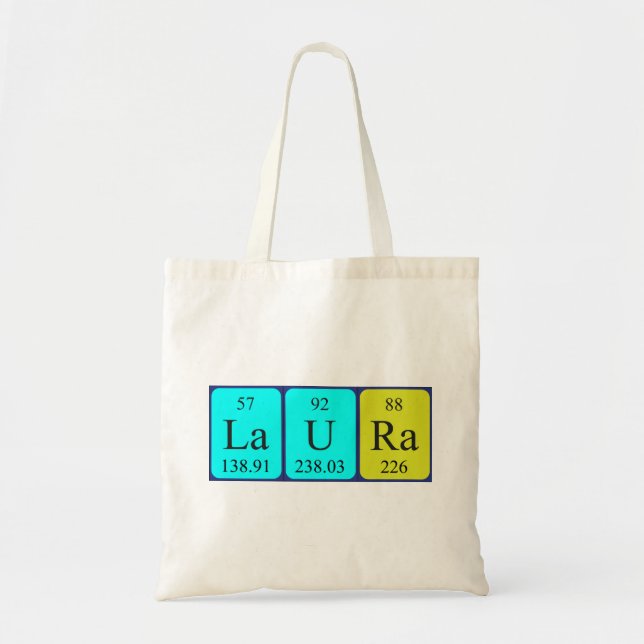 Laura periodic table name tote bag (Front)